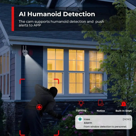 Smart 4MP Wireless Outdoor PTZ Camera With AI Auto Tracking Night Vision - stepyours.com
