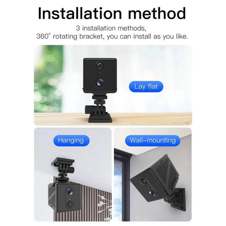 5MP Mini Camera 4G IP CCTV Two Way Audio 3000mAh Battery 64GB Night Vision - stepyours.com
