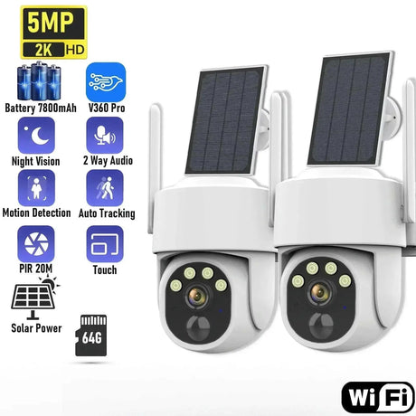 Solar Powered Outdoor Security Camera Advanced Surveillance