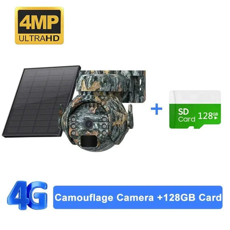 Shiwojia 12X Zoom 4K Solar Camera With Dual Lens 4G 360 Degree View - stepyours.com