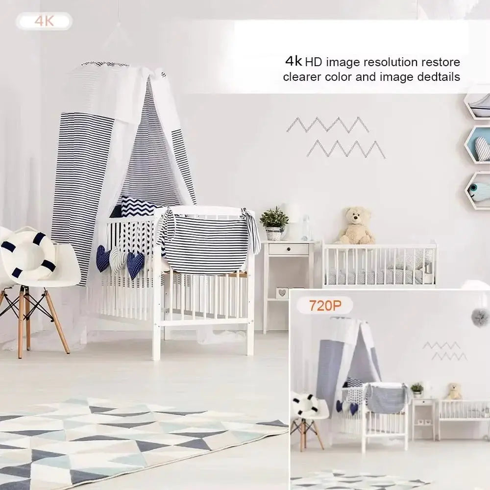 Upgraded version, 4K HD mini WiFi camera, supports remote viewing, motion detection, home nanny style DIY camera by stepyours.com