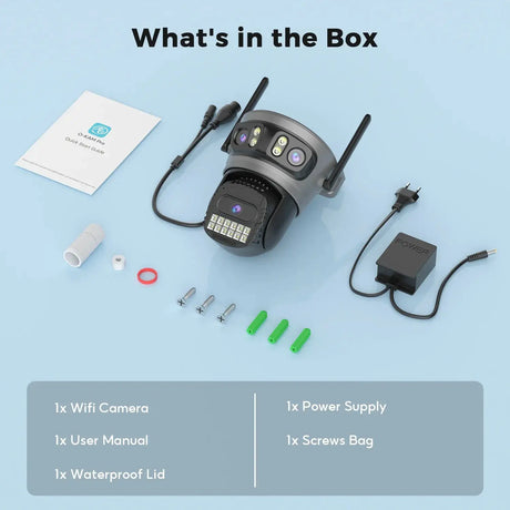 Okam Pro 15MP WiFi Outdoor Camera Auto Tracking 5X Digital Zoom PTZ Surveillance - stepyours.com