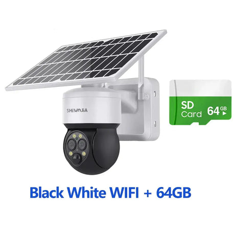 Shiwojia 4G Sim Solar Camera With WiFi 6W Dual Lens 12X Zoom