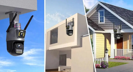 Outdoor WiFi PTZ Camera 8MP Dual - Lens 4K AI Tracking Dual Screen Night Vision - stepyours.com
