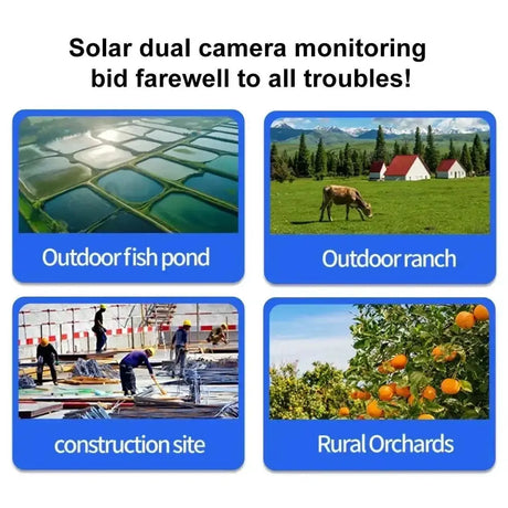 V380 Pro Solar Wifi Outdoor PTZ Dual Lens Camera Auto Tracking Hooks - stepyours.com