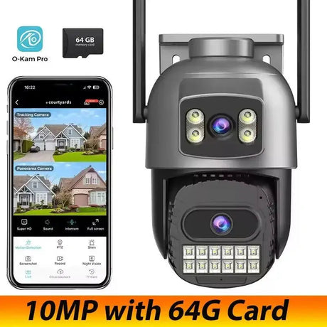 Okam Pro 15MP WiFi Outdoor Camera Auto Tracking 5X Digital Zoom PTZ Surveillance - stepyours.com