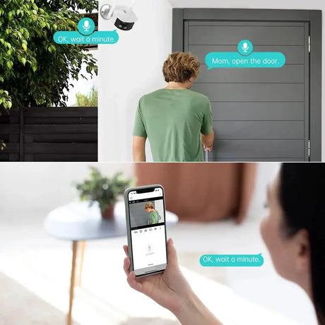 Besder 8MP 4K Dual Lens WiFi IP Camera AI Human Detection Outdoor Security - stepyours.com
