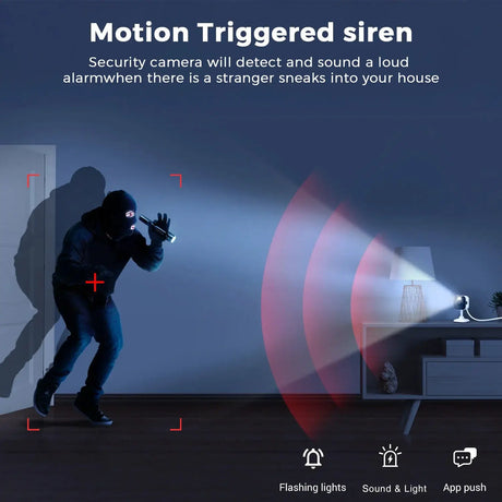 5MP HD WiFi Indoor Security Camera Featuring Night Vision and Two Way Audio - stepyours.com