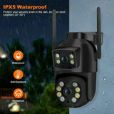 8MP 4K PTZ WiFi Camera With Dual Lens For Outdoor AI Human Detection - stepyours.com