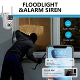 4MP Outdoor IP66 Dual Lens WiFi PTZ Camera With Smart Motion Detection - stepyours.com
