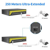 Hiseeu 48V PoE Switch for Surveillance Network Solutions