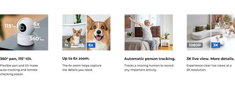 IMILAB C22 Indoor Baby Monitor AI Detection 360 PTZ Night Vision Xiaomi Home App - stepyours.com