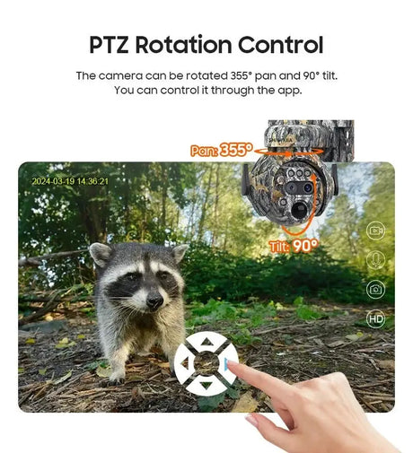 Shiwojia 12X Zoom 4K Solar Camera With Dual Lens 4G 360 Degree View - stepyours.com