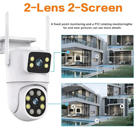 Sherway 4K 8MP Tuya Dual - Lens Outdoor PTZ Camera - AI Tracking and Smart Home - stepyours.com