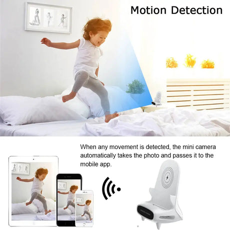 Mini Camera 1080P HD WiFi Remote Viewing, Motion Detection, Recording, Indoor Security Camera, Easy Operation for Home office