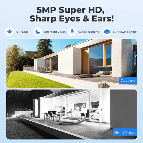 Reolink 5MP Outdoor Security Camera With Night Vision Alerts