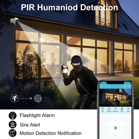 Vstarcam CB54 TZ 2K Solar Wireless Battery Security Camera With PIR Motion Alarm - stepyours.com