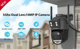 Besder 8MP 4K Dual Lens WiFi IP Camera AI Human Detection Outdoor Security - stepyours.com
