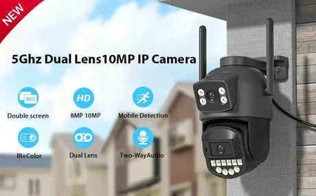 Besder 8MP 4K Dual Lens WiFi IP Camera AI Human Detection Outdoor Security - stepyours.com
