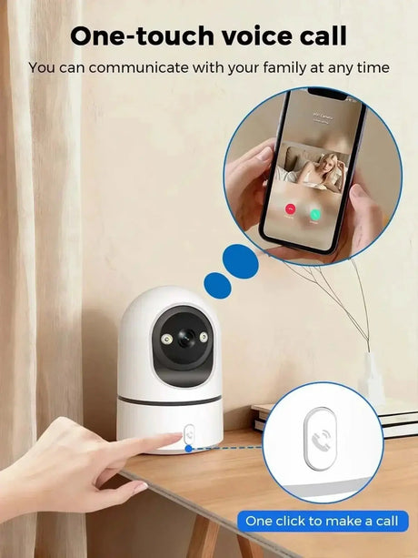 PEGATAH 5MP One - Touch Call Indoor Baby Monitor WiFi Color Night Vision - stepyours.com