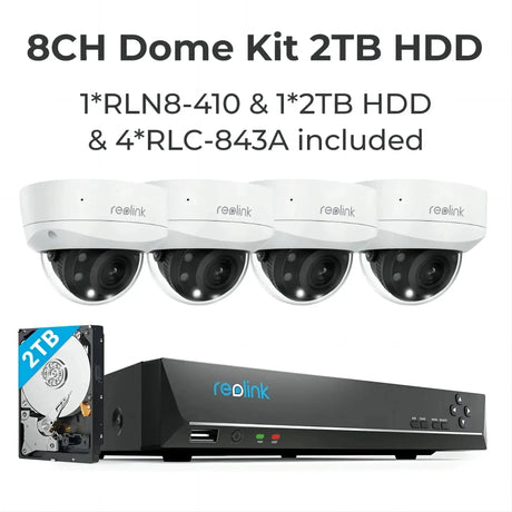 Reolink 8CH 4K Security Camera System 8MP IP Cameras Kit Pro