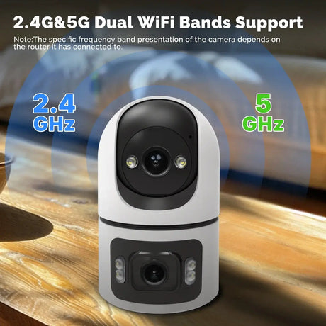 Moes Tuya WiFi 4MP Dual Lens Indoor Cam With Night Vision Motion Two Way Audio - stepyours.com