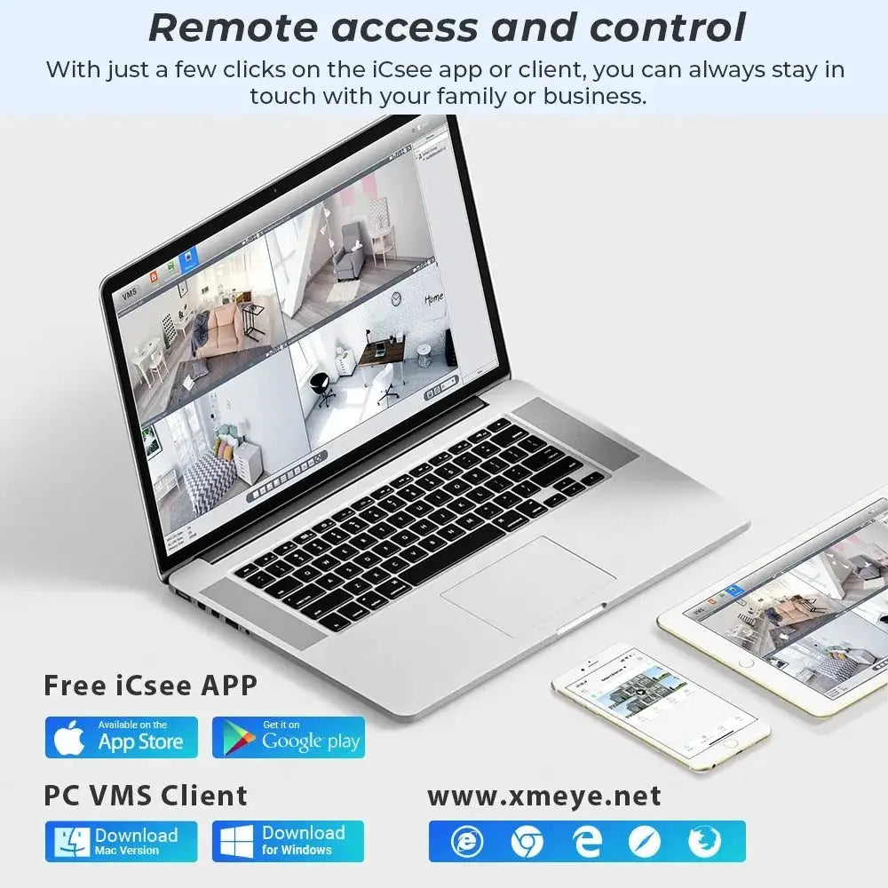 Outdoor WiFi PTZ Camera 8x Optical Zoom Three Lens Dual Screen CCTV IP - stepyours.com