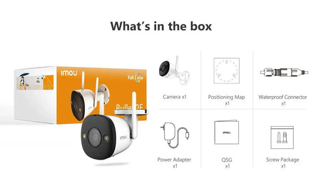 Imou Bullet 2E 5MP Color Night Vision Spotlight Outdoor Camera With Human Detect - stepyours.com