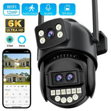 Outdoor WiFi PTZ Camera 8x Optical Zoom Three Lens Dual Screen CCTV IP - stepyours.com