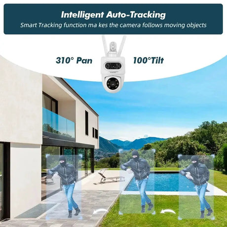Fuers 5K 10MP Dual Lens IP Camera - Auto Tracking Tuya Smart WiFi CCTV - stepyours.com