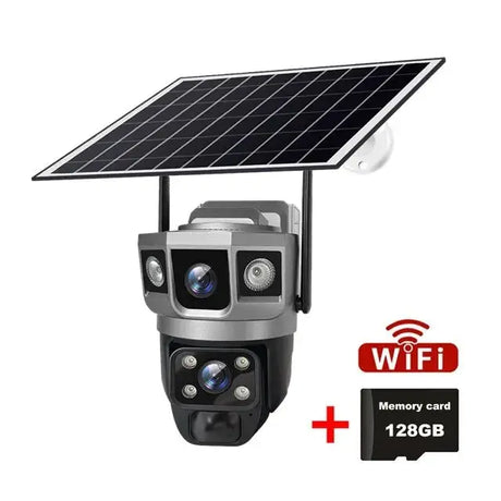 V380 Pro Solar Wifi Outdoor PTZ Dual Lens Camera Auto Tracking Hooks - stepyours.com