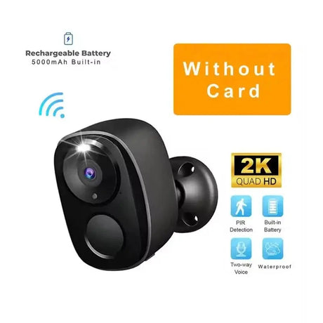 NOCCLILI Wireless Outdoor Security Camera - 2K Battery Powered WiFi Motion Siren - stepyours.com
