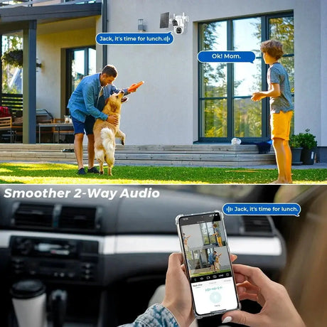 Solar IP Camera Dual Lens PTZ WiFi Outdoor Security Camera 8MP Solar Powered - stepyours.com
