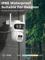 BESDER 6K 12MP Outdoor IP Camera - Three Lens AI Human Detection Waterproof - stepyours.com