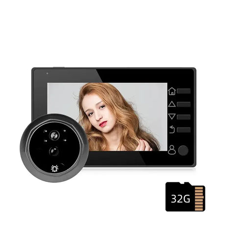4.3 Inch HD Display Visual Peephole Video Doorbell 145 Degree Angel 1 Megapixel Camera PIR Motion Detection Night Vision Cat Eye by stepyours.com