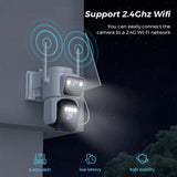 8MP Dual Lens Solar WiFi Security Camera - Color Night Vision, PIR Motion - stepyours.com