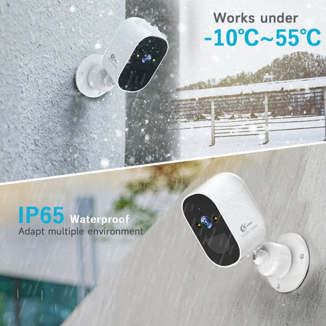 4MP WiFi IP Camera Rechargeable Battery Outdoor Security Camera Night Vision - stepyours.com