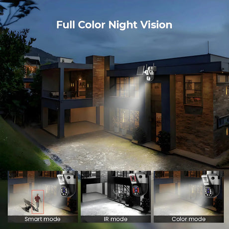 4G Solar Camera Outdoor 6K 12MP Tri Lens Night Vision IP PTZ Surveillance Pro - stepyours.com