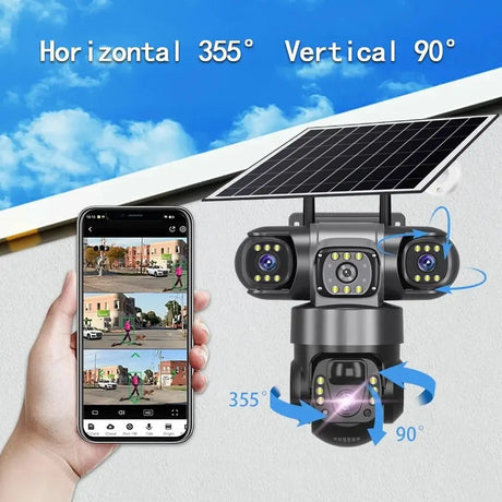 Solar 4G IP Camera 15MP HD Outdoor Night Vision Weatherproof Security - stepyours.com