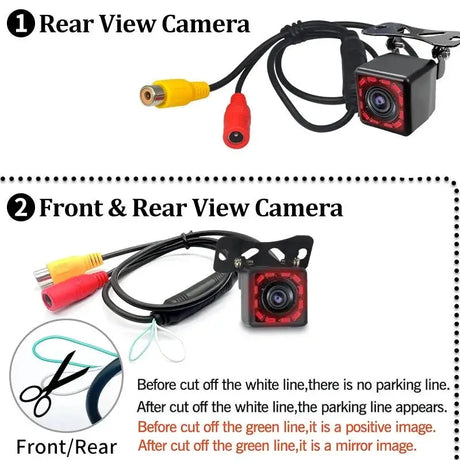 Hippcron Front And Rear Reverse Camera Night Vision Waterproof Distance Scale - stepyours.com
