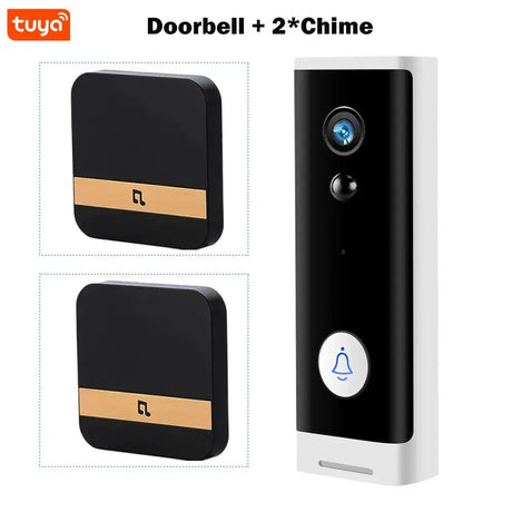 Tuya WIFI Doorbell 1080P Wireless Security Camera DC AC Battery Powered Smart Home Monitor With Alexa Google Door bell Camera by stepyours.com