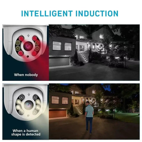 8MP 4K PTZ Camera AI Auto Tracking Color Night Vision Outdoor WiFi IP Cam - stepyours.com
