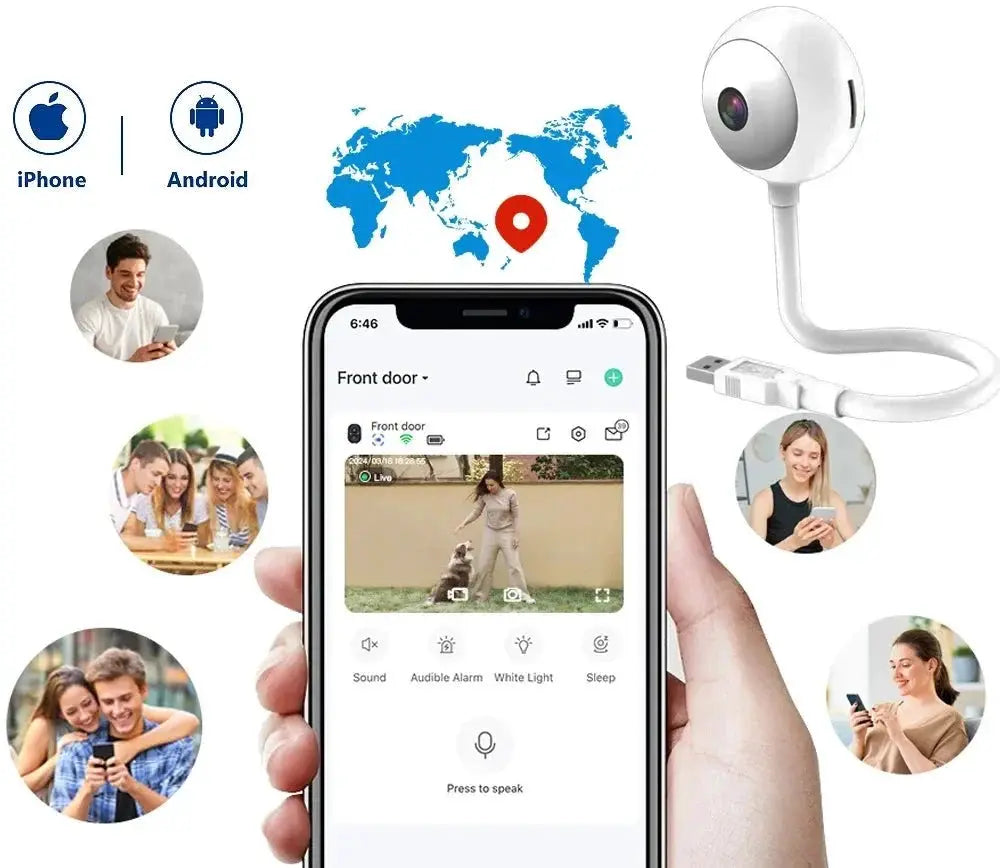 Overscam 5MP Mini WiFi Camera - AI Auto - Tracking Indoor Outdoor Surveillance - stepyours.com