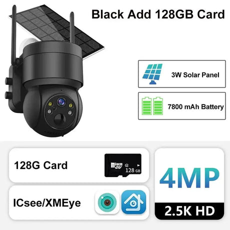Solar Powered Outdoor Wireless Security Camera System