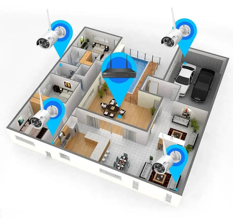 Hiseeu 3/5/8MP Wireless IP Camera - Waterproof 1080P WiFi Bullet for CCTV Kits - stepyours.com