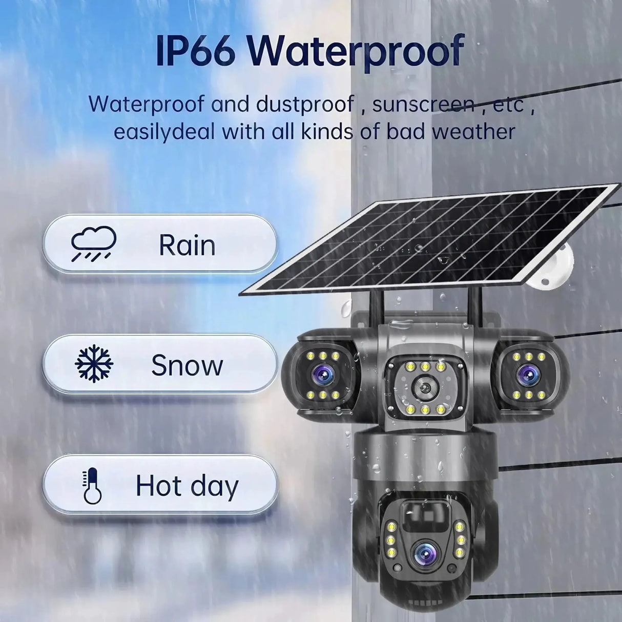 2 Pack Outdoor Security Camera System - 15MP Triple Lens 4G Solar Auto Tracking - stepyours.com