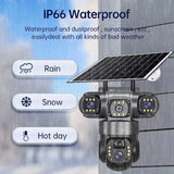 2 Pack Outdoor Security Camera System - 15MP Triple Lens 4G Solar Auto Tracking - stepyours.com