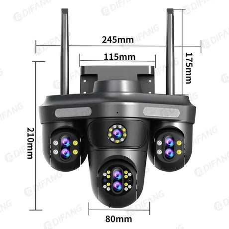 Difang 5MP WiFi IP Camera Outdoor PTZ 10x Zoom Auto Tracking CCTV - stepyours.com