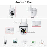 4MP Outdoor WiFi Camera PTZ 2K HD AI Auto Tracking Night Vision - stepyours.com