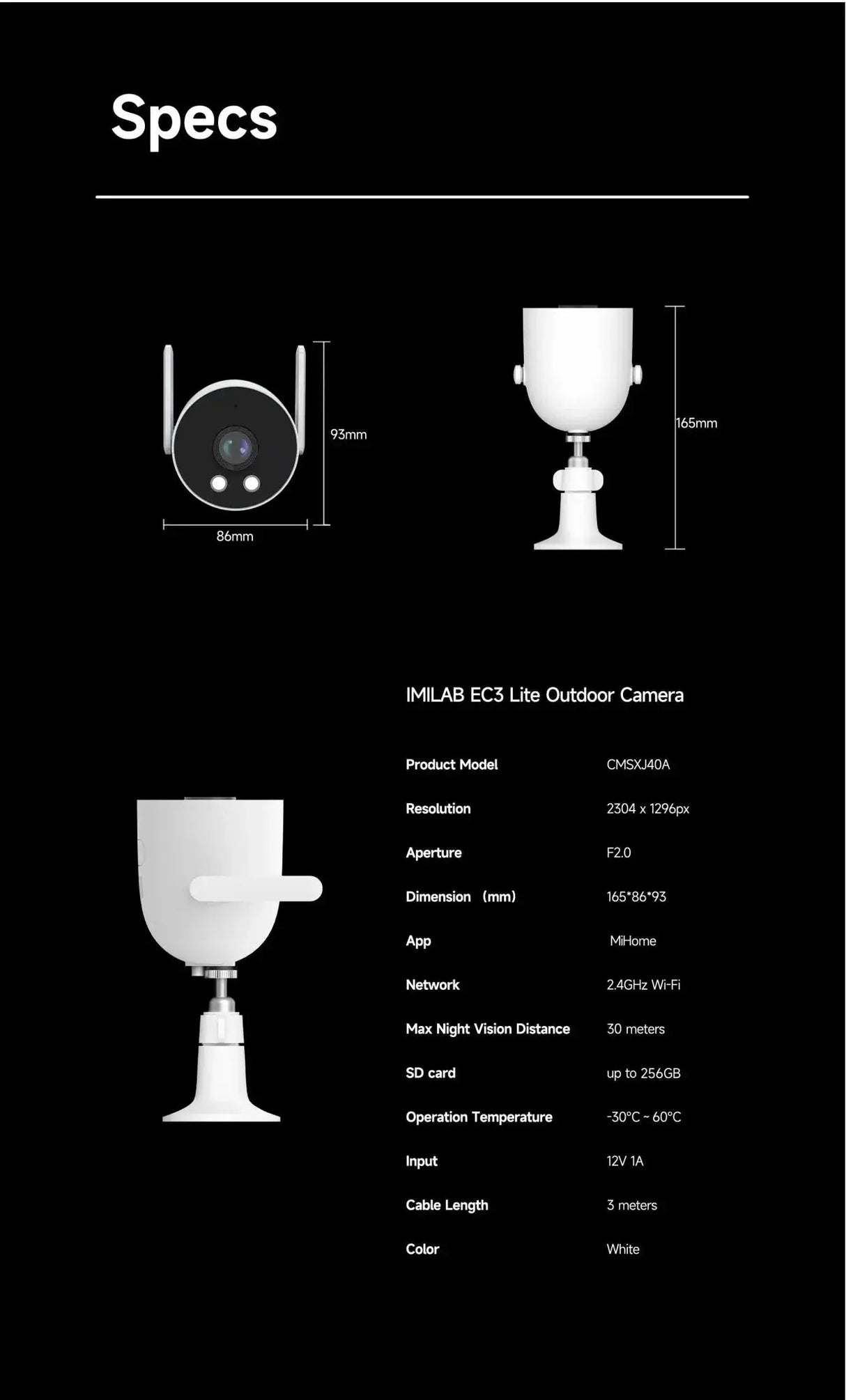 IMILAB EC3 Lite Outdoor Security Camera - 2K HD Color Night Vision - stepyours.com